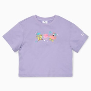 Playera PUMA x BOB ESPONJA para niños, Vivid Violet